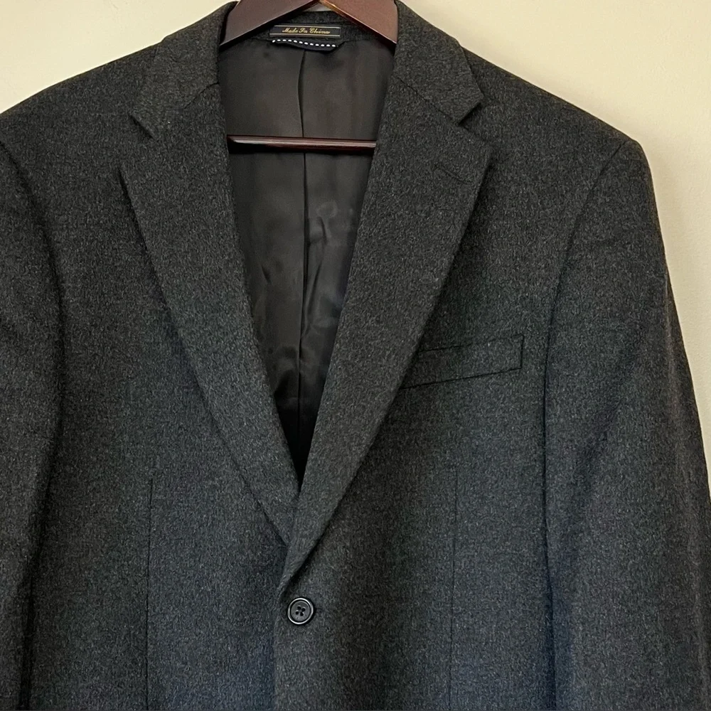 Tommy Hilfiger Mens Sport Coat Jacket Wool Silk Cashmere Blend Size 42R Office